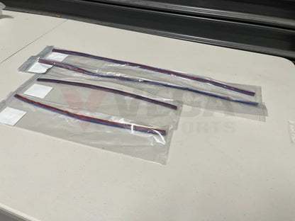 Rear Overfender Seal Set (4-Piece) Blue - Rhs & Lhs To Suit Mitsubishi Lancer Evolution 5 / 6 6.5