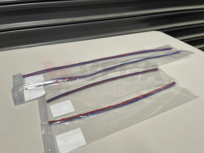 Rear Overfender Seal Set (4-Piece) Blue - Rhs & Lhs To Suit Mitsubishi Lancer Evolution 5 / 6 6.5