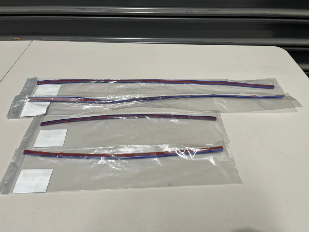 Rear Overfender Seal Set (4-Piece) Blue - Rhs & Lhs To Suit Mitsubishi Lancer Evolution 5 / 6 6.5