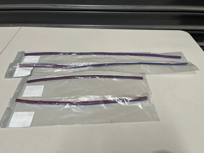 Rear Overfender Seal Set (4-Piece) Blue - Rhs & Lhs To Suit Mitsubishi Lancer Evolution 5 / 6 6.5