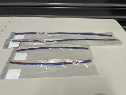 Rear Overfender Seal Set (4-Piece) Blue - Rhs & Lhs To Suit Mitsubishi Lancer Evolution 5 / 6 6.5