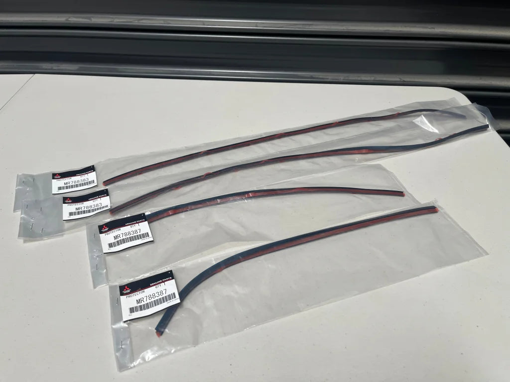 Rear Overfender Seal Set (4-Piece) Canal Blue - Rhs & Lhs To Suit Mitsubishi Lancer Evolution 6 /