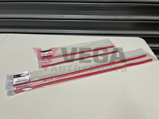 Rear Overfender Seal Set (4-piece) Red- RHS & LHS to suit Mitsubishi Lancer Evolution 5 / 6 / 6.5 CP9A - Vega Autosports
