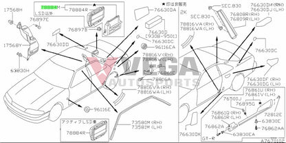 Rear Quarter Drafter Vent RHS to suit Nissan Skyline R33 / R34 Models - Vega Autosports