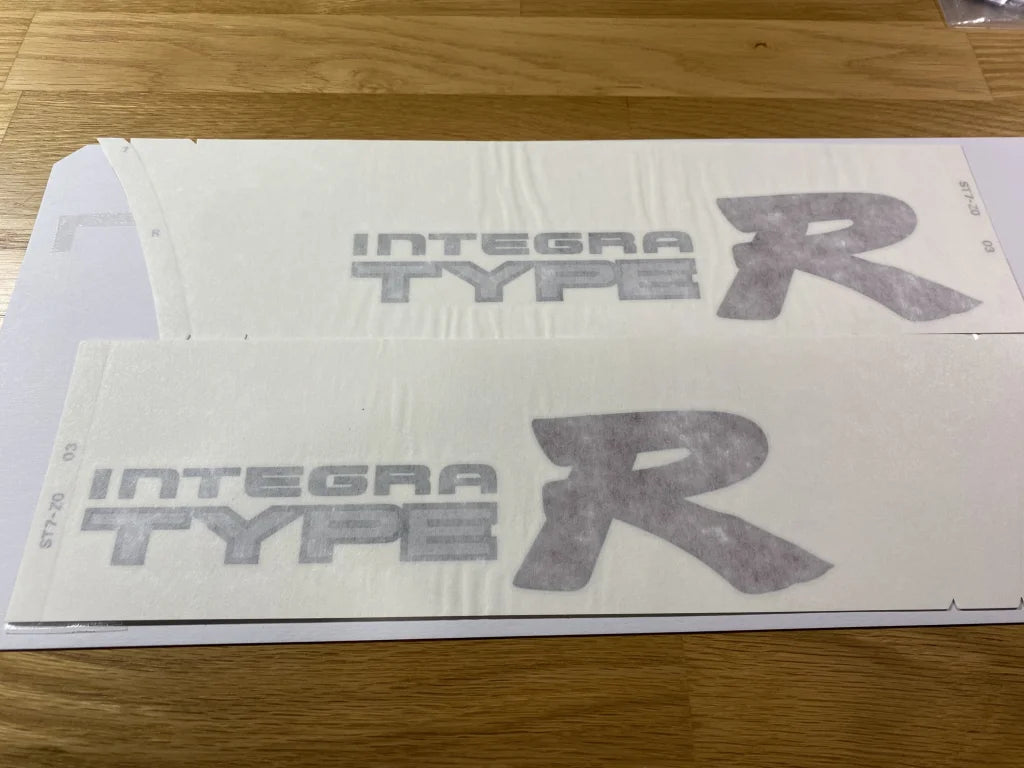 Rear Quarter Integra Type R Rhs / Lhs Decal Set To Suit Honda Dc2