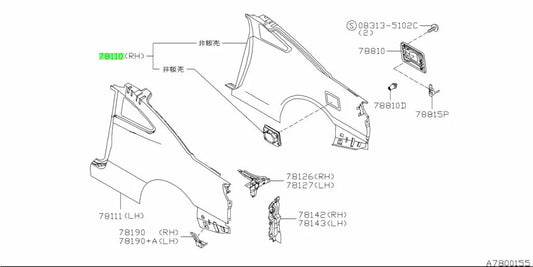 Rear Quarter Panel Rhs To Suit Nissan Silvia S15 78112-85F30 Body Panels