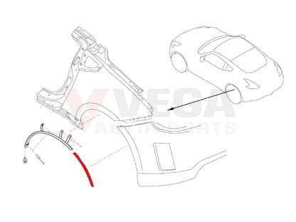 Rear Passenger Over Fender (Rear Section) To Suit Nissan Z Rz34 Nismo 2023 + Body Mouldings / Seals