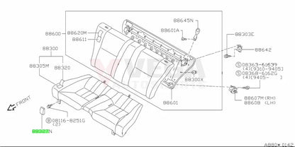 Rear Seat Bolt Cover To Suit Nissan S14 / S15 88327-85F00 Interior