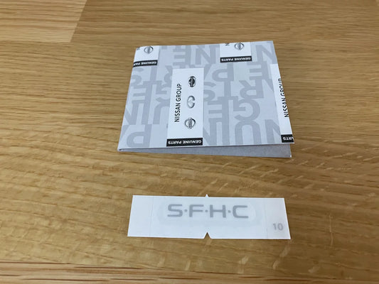 Rear 'SFHC' Window Label Decal to suit Nissan Skyline R33 R34 GTR - Vega Autosports