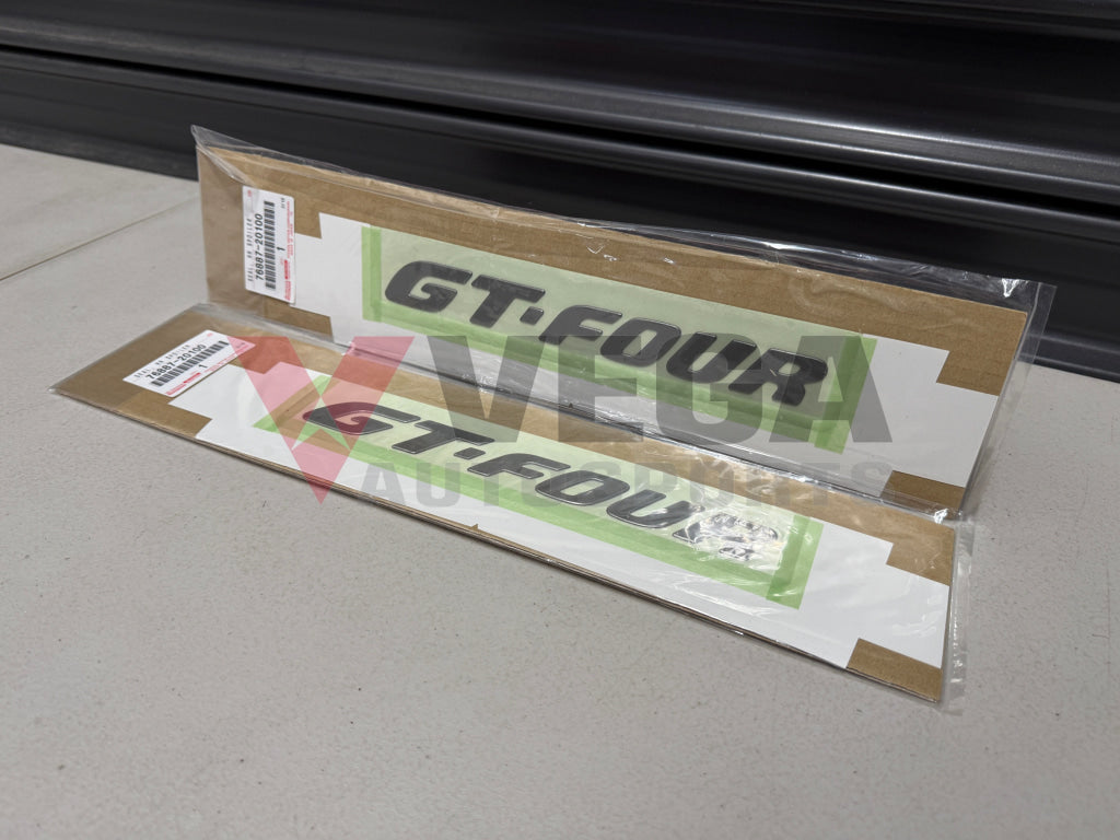 Rear Spoiler GT-FOUR Emblem Decal Set to suit Toyota Celica ST205 76887-20100 Emblems Badges and Decals