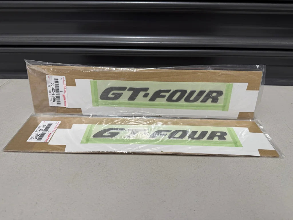 Rear Spoiler GT-FOUR Emblem Decal Set to suit Toyota Celica ST205 76887-20100 Emblems Badges and Decals