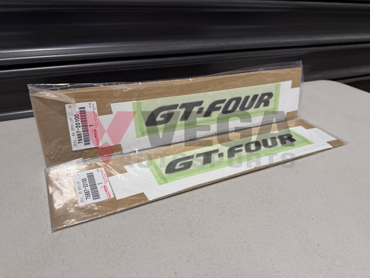 Rear Spoiler GT-FOUR Emblem Decal Set to suit Toyota Celica ST205 76887-20100 Emblems Badges and Decals