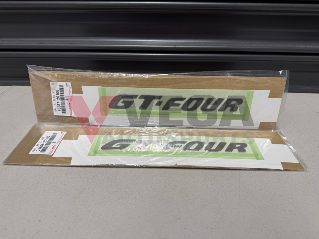 Rear Spoiler GT-FOUR Emblem Decal Set to suit Toyota Celica ST205 76887-20100 Emblems Badges and Decals