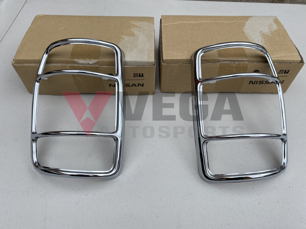 Rear Tail Lamp Chrome Rims to suit Datsun 1200 Ute, B120, Sunny Truck - Vega Autosports