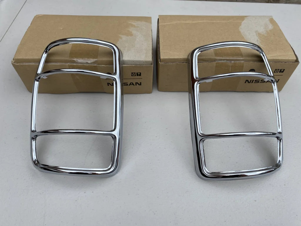 Rear Tail Lamp Chrome Rims to suit Datsun 1200 Ute, B120, Sunny Truck - Vega Autosports
