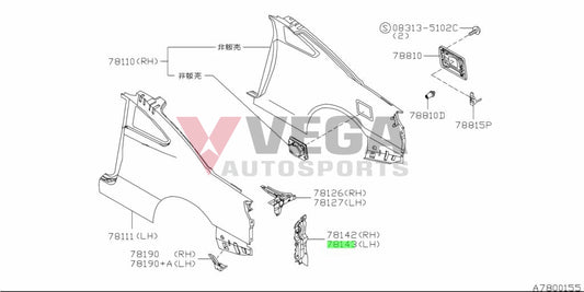 Rear Tail Light Base Plate (Lhs) To Suit Nissan S15 78143-85F00 Body Panels