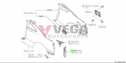 Rear Tail Light Base Plate (Rhs) To Suit Nissan S15 78142-85F00 Body Panels