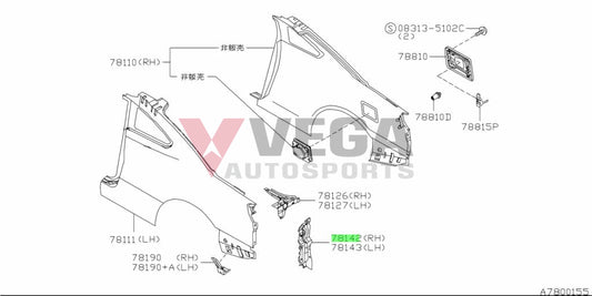 Rear Tail Light Base Plate (Rhs) To Suit Nissan S15 78142-85F00 Body Panels