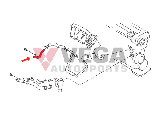 Rear Water And Heater Return Pipe To Suit Nissan Silvia S14 / S15 14053-65F06 Cooling