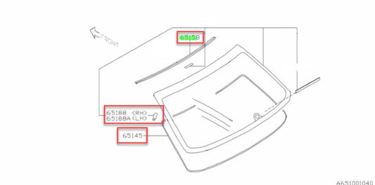 Rear Windscreen Fitting Kit To Suit Subaru Impreza Gd Models 00 - 08 65158Fe000 / 65132Ac000