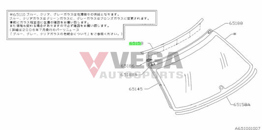 Rear Windscreen Upper Trim To Suit Subaru Impreza Gc8 92-00 65123Fa000 Exterior