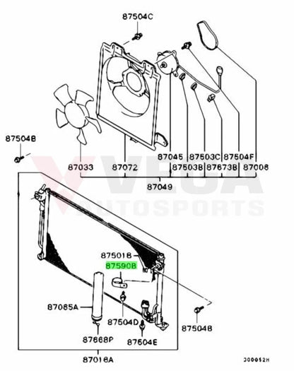 Receiver Drier Clamp To Suit Mitsubishi Lancer Evolution 7 / 8 9 Ct9A Mr568513 Cooling
