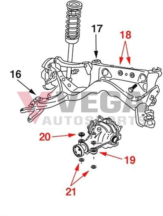 Reinforced Differential Mounting Bush Set (Nismo) to suit Nissan R200 S14/S15/R33/R34/Z32/R32 4WD 55401-RS590