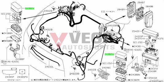 Relay Box Cover (1-Piece) To Suit Nissan R35 Gtr 24382-7990B Electrical