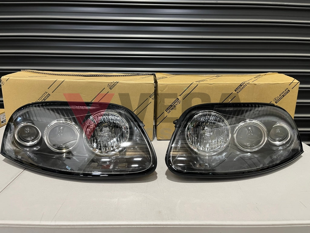 RHD Headlight Set - 81111-1B231/81151-1B231 to suit JZA80 Toyota Supra Genuine Series 2 - Vega Autosports