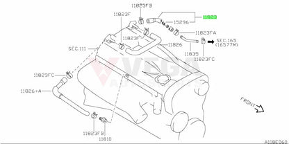 Rocker Cover Blow by Hose (Exhaust side) to suit R32 GTR / R33 GTR Series 1 11823-05U06 Engine