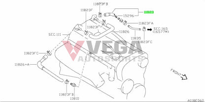 Rocker Cover Blow by Hose (Exhaust side) to suit R32 GTR / R33 GTR Series 1 11823-05U06 Engine