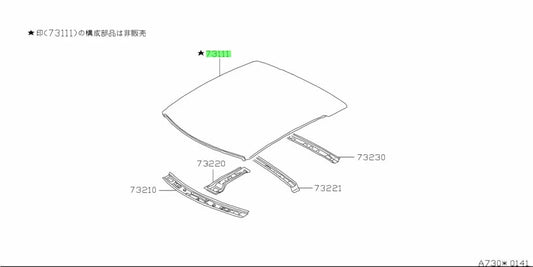 Roof Panel To Suit Nissan Silvia S14 73112-65F30 Exterior