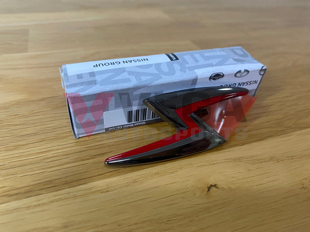 S Bonnet Emblem Badge (Black Chrome) To Suit Jdm Nissan Silvia S15 Genuine