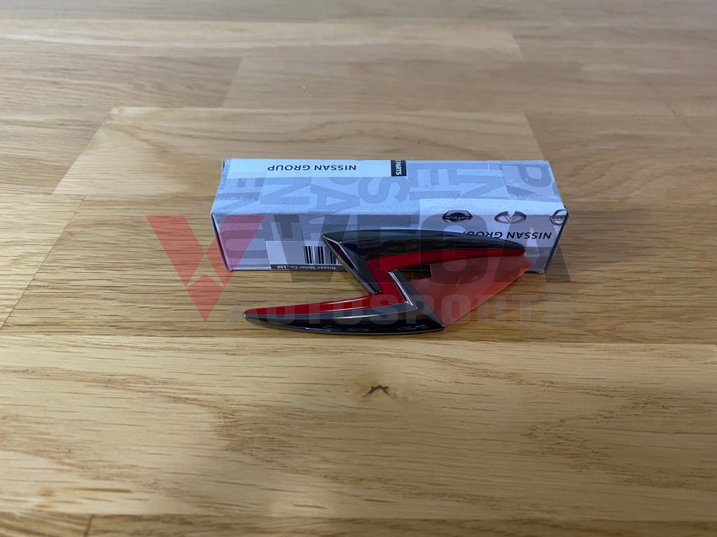 S Bonnet Emblem Badge (Black Chrome) To Suit Jdm Nissan Silvia S15 Genuine