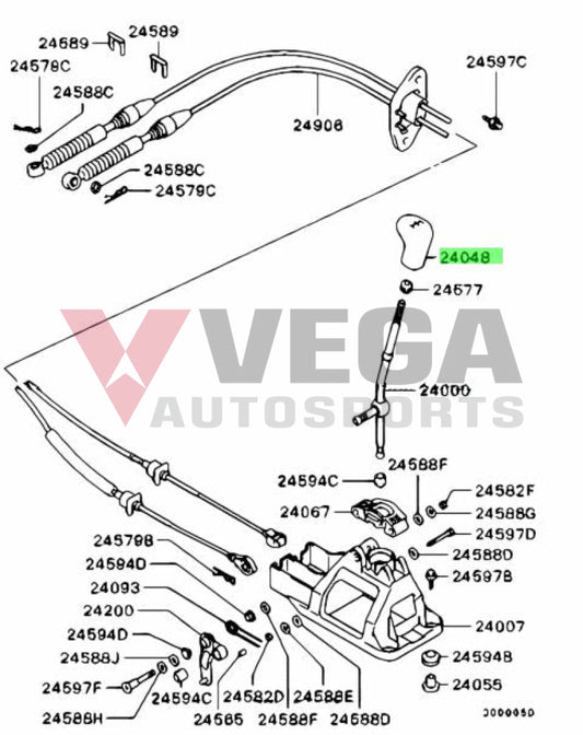 Shift Knob To Suit Mitsubishi Lancer Evolution 7 Mr631937 Interior