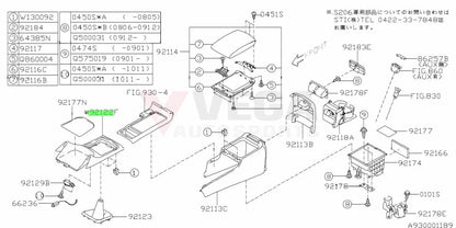 Shift Lever Cover To Suit Subaru Impreza Wrx Sti 2008-2014 Grb 92126Fg000Jm Interior