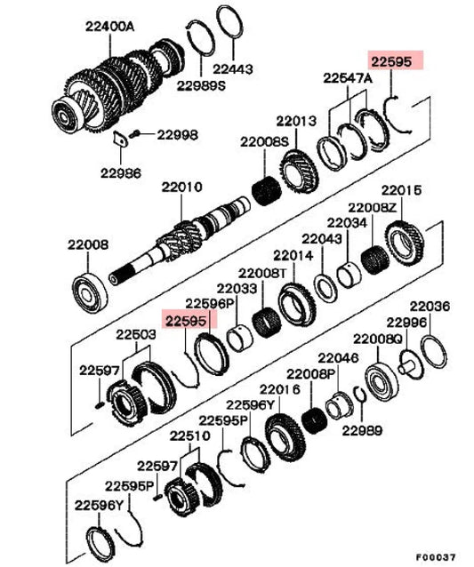Shift Spring (3rd / 4th) Gear to suit Mitsubishi Lancer Evolution 8 / 9 6MT 2551A077 Gearbox and Transmission