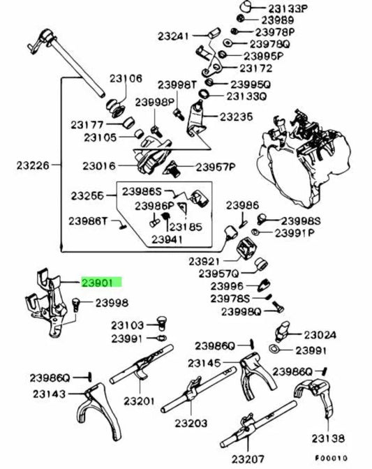 Shifter Cable Bracket (5 Speed Manual) to suit Mitsubishi Lancer Evolution 9 RS Gearbox and Transmission