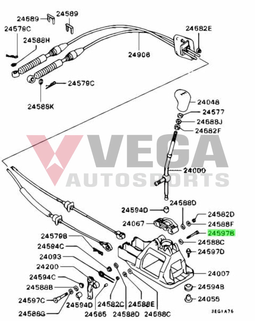 Shifter Link Bolt to suit Mitsubishi Lancer Evolution 4 - 9 (5-Speed) MF103142 Gearbox and Transmission