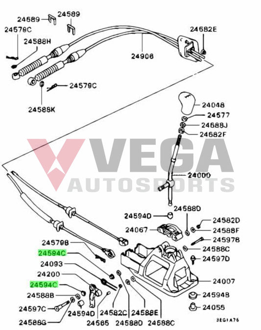 Shifter Link Bushing to suit Mitsubishi Lancer Evolution 4 - 9 MB829013 Gearbox and Transmission