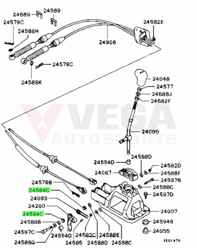 Shifter Link Bushing to suit Mitsubishi Lancer Evolution 4 - 9 MB829013 Gearbox and Transmission