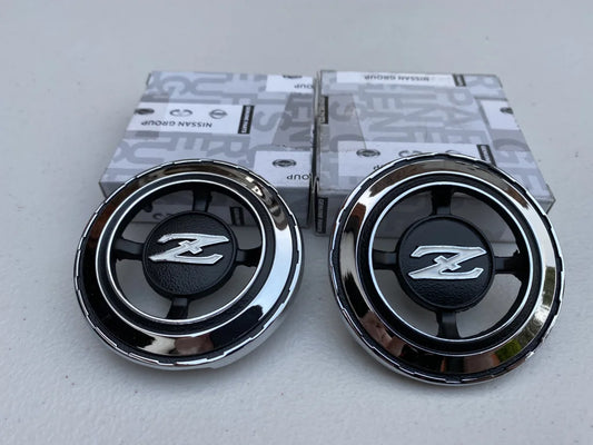 Genuine Nissan Side Pillar "Z" Emblems Left & Right Set to suit Datsun 240Z 260Z S30 70-78 - Vega Autosports
