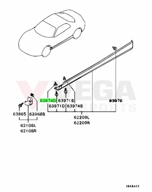 Side Skirt Clip To Suit Mitsubishi Lancer Evolution 7 / 8 9 Ct9A Mb361578 Nuts Bolts Screws