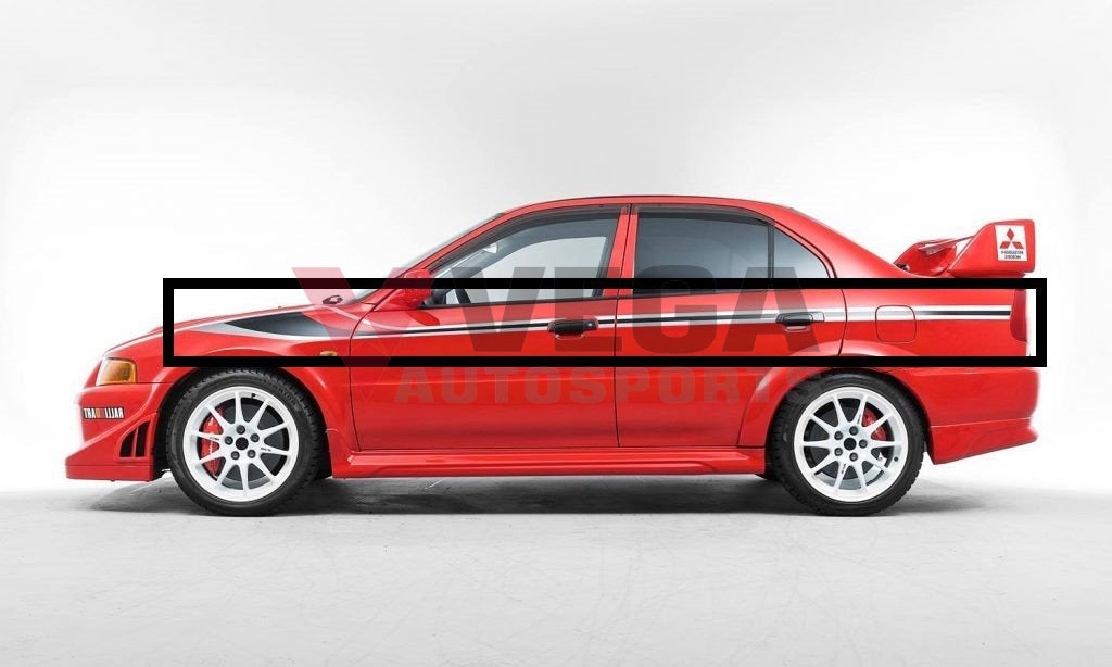 Side Strip Decal Lhs To Suit Mitsubishi Lancer Evolution 6.5 Tme Cp9A Sngf2 Emblems Badges And