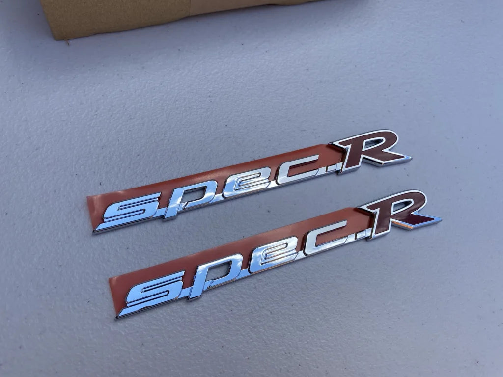 "Spec R" Chrome Side Badge Set to suit Nissan Silvia S15 - Vega Autosports