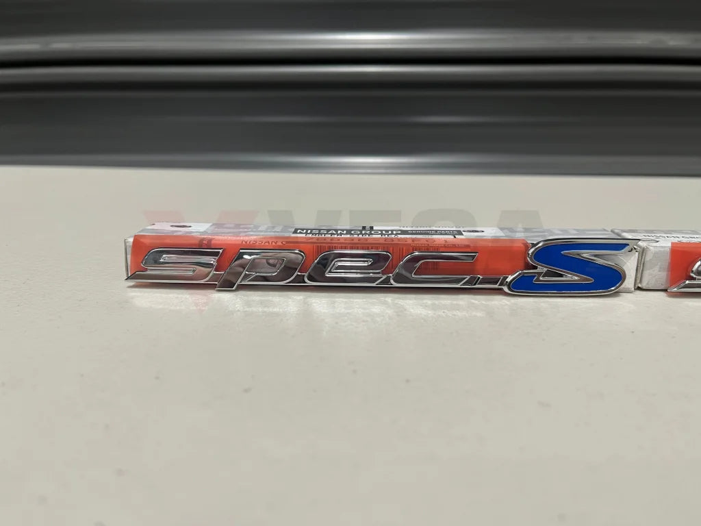 Spec S Chrome Side Badge Set (2-Piece) To Suit Nissan Silvia S15 78896-85F01 Emblems Badges And