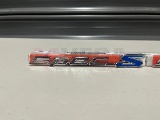 Spec S Chrome Side Badge Set (2-Piece) To Suit Nissan Silvia S15 78896-85F01 Emblems Badges And