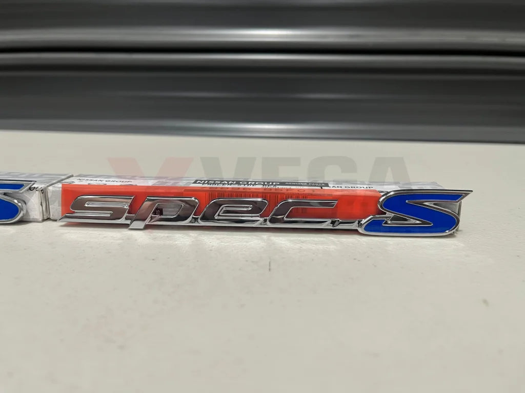 Spec S Chrome Side Badge Set (2-Piece) To Suit Nissan Silvia S15 78896-85F01 Emblems Badges And