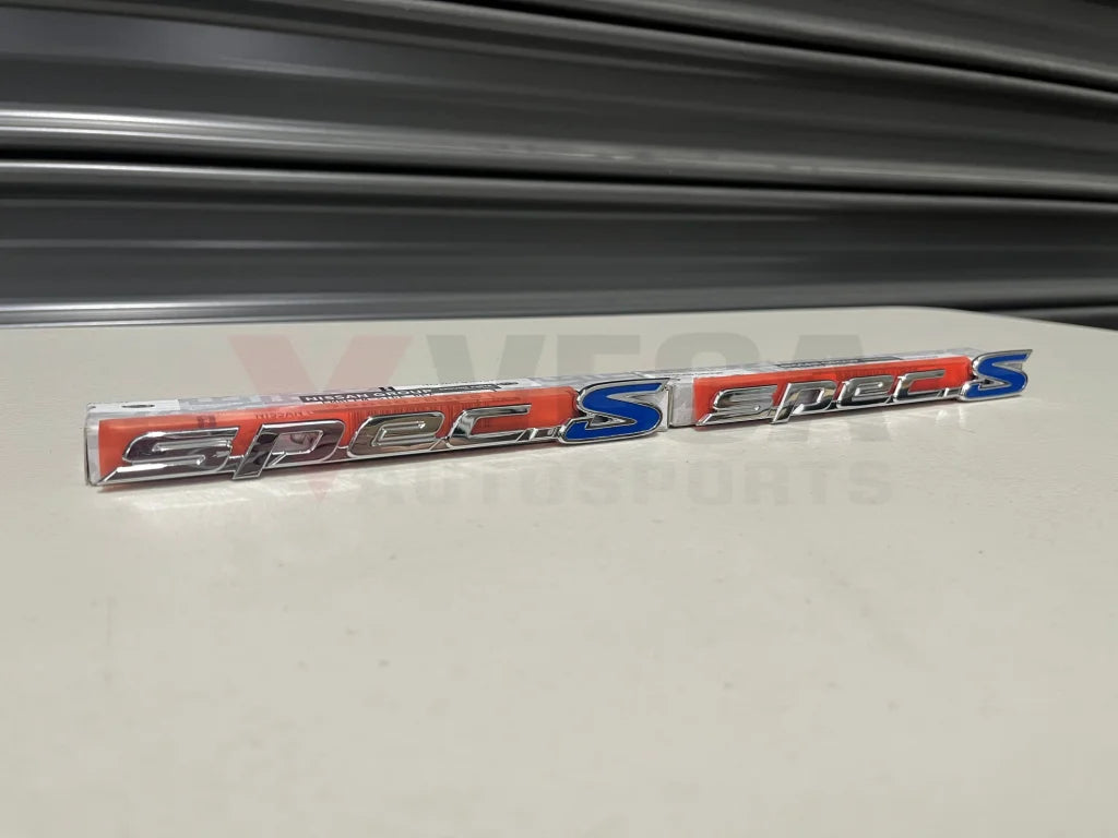 Spec S Chrome Side Badge Set (2-Piece) To Suit Nissan Silvia S15 78896-85F01 Emblems Badges And