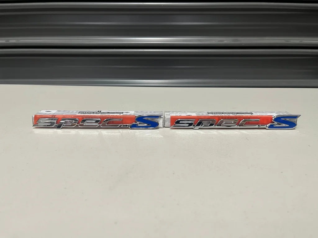 Spec S Chrome Side Badge Set (2-Piece) To Suit Nissan Silvia S15 78896-85F01 Emblems Badges And